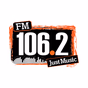 106.2 FM Just Music logo