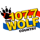 107.7 The Wolf - WPFX-FM Logo