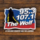 95.3 & 107.1 The Wolf - WXLF Logo