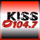 KISS 104.7 - KXNC Logo