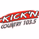 Kick'n Country 103.5 - WKNK Logo
