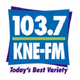 103.7 KNE-FM - WKNE Logo