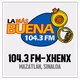 La Más Buena 104.3 - XHENX Logo