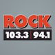 Rock 103.3 & 94.1 - W231DC Logo