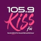 105.9 Kiss-FM - WDMK logo