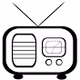 Black White Radio Logo