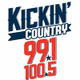 Kickin' Country 99.1/100.5 - KIKN-FM Logo
