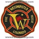 Westminster, CO Fire, EMS logo